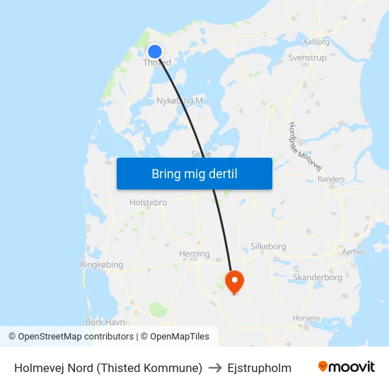 Holmevej Nord (Thisted Kommune) to Ejstrupholm map