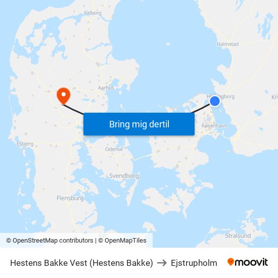 Hestens Bakke Vest (Hestens Bakke) to Ejstrupholm map