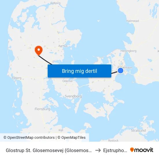 Glostrup St. Glosemosevej (Glosemosevej) to Ejstrupholm map