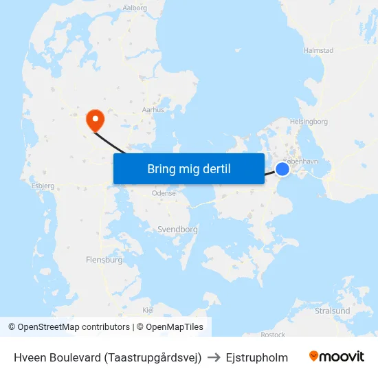 Hveen Boulevard (Taastrupgårdsvej) to Ejstrupholm map