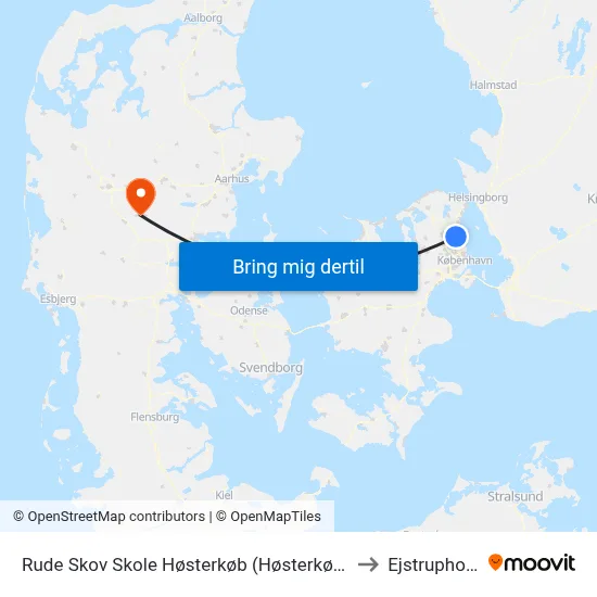 Rude Skov Skole Høsterkøb (Høsterkøbvej) to Ejstrupholm map
