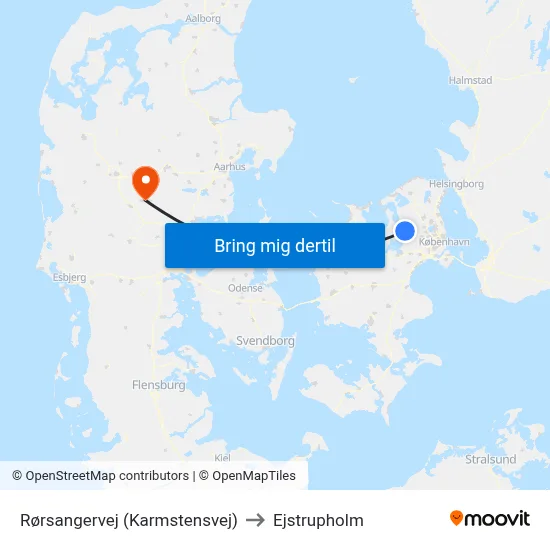 Rørsangervej (Karmstensvej) to Ejstrupholm map