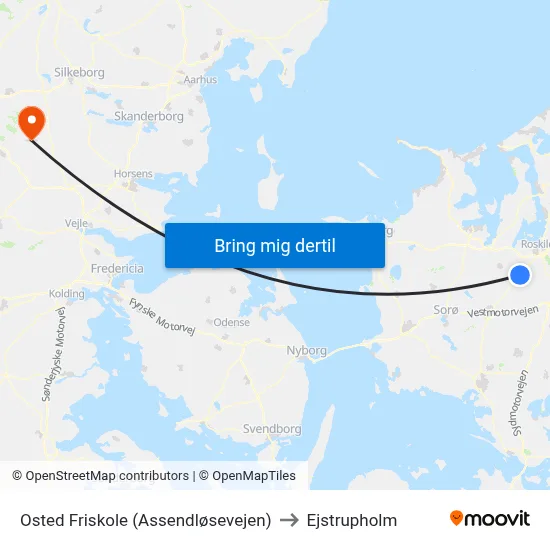 Osted Friskole (Assendløsevejen) to Ejstrupholm map