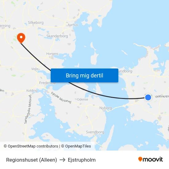 Regionshuset (Alleen) to Ejstrupholm map