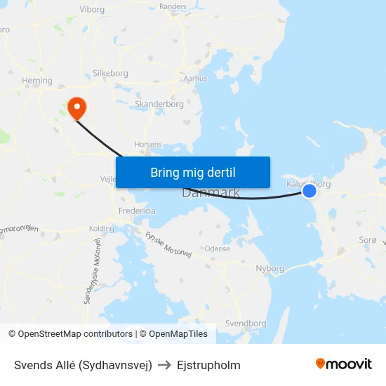 Svends Allé (Sydhavnsvej) to Ejstrupholm map