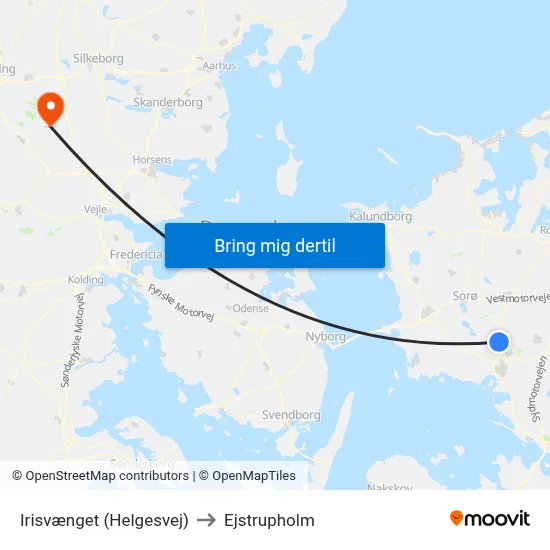 Irisvænget (Helgesvej) to Ejstrupholm map