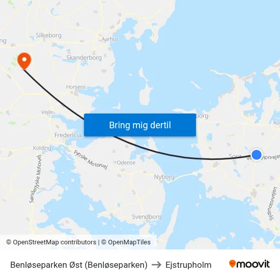 Benløseparken Øst (Benløseparken) to Ejstrupholm map