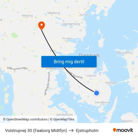 Volstrupvej 30 (Faaborg Midtfyn) to Ejstrupholm map