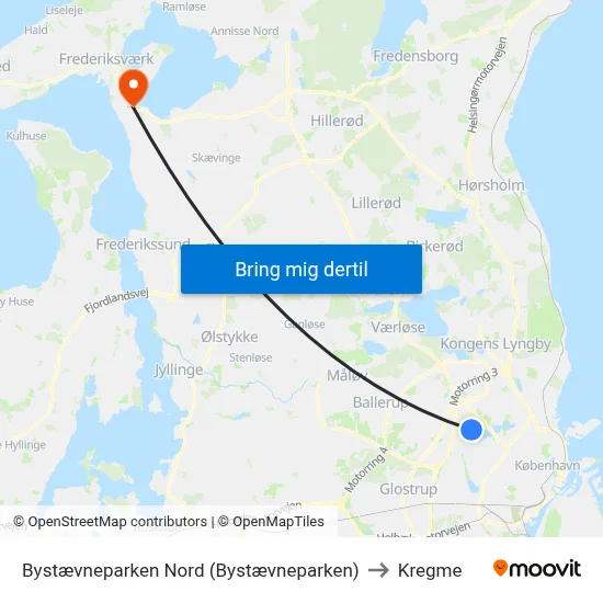 Bystævneparken Nord (Bystævneparken) to Kregme map
