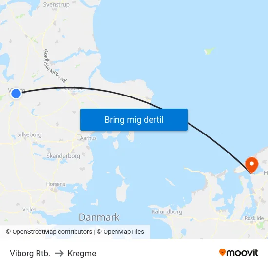 Viborg Rtb. to Kregme map