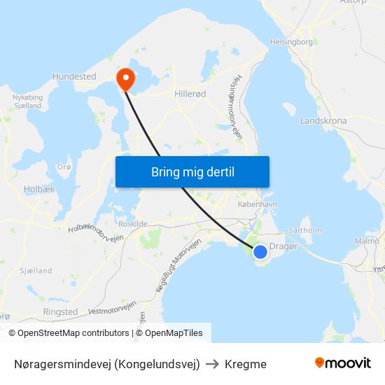 Nøragersmindevej (Kongelundsvej) to Kregme map