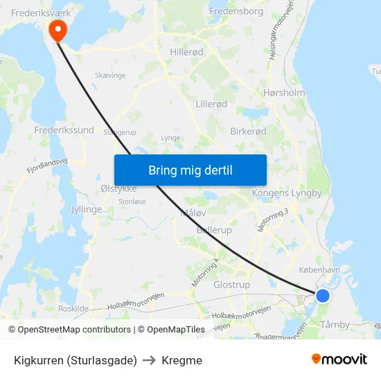 Kigkurren (Sturlasgade) to Kregme map