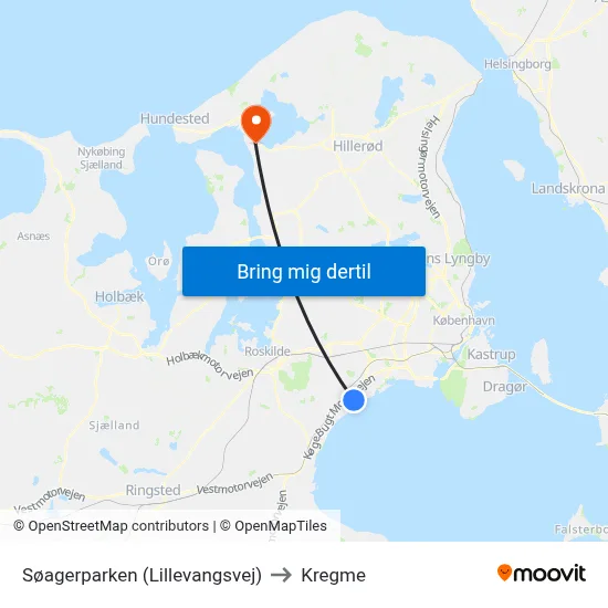 Søagerparken (Lillevangsvej) to Kregme map
