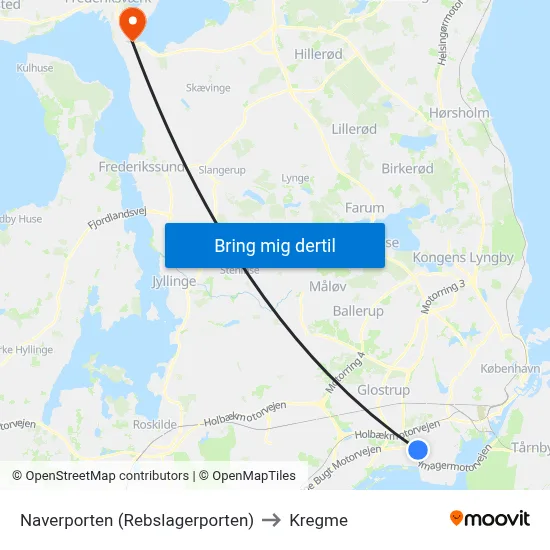 Naverporten (Rebslagerporten) to Kregme map