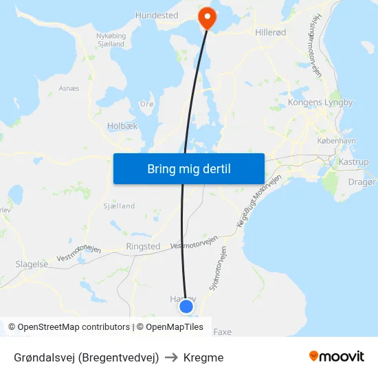 Grøndalsvej (Bregentvedvej) to Kregme map
