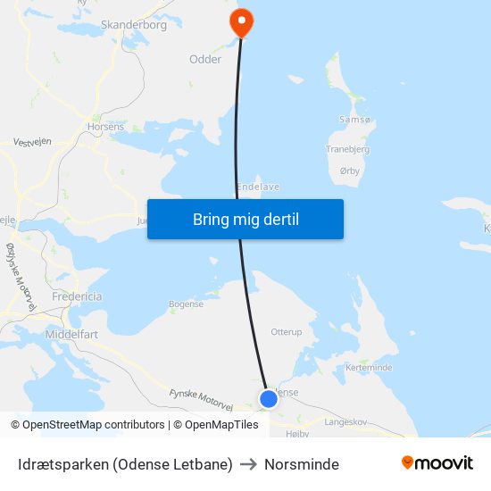 Idrætsparken (Odense Letbane) to Norsminde map