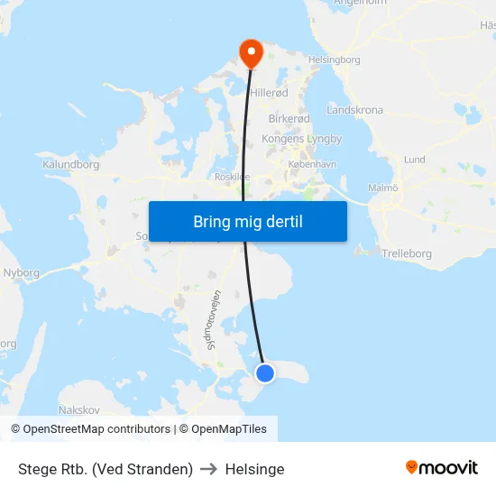 Stege Rtb. (Ved Stranden) to Helsinge map