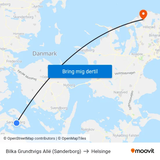 Bilka Grundtvigs Allé (Sønderborg) to Helsinge map