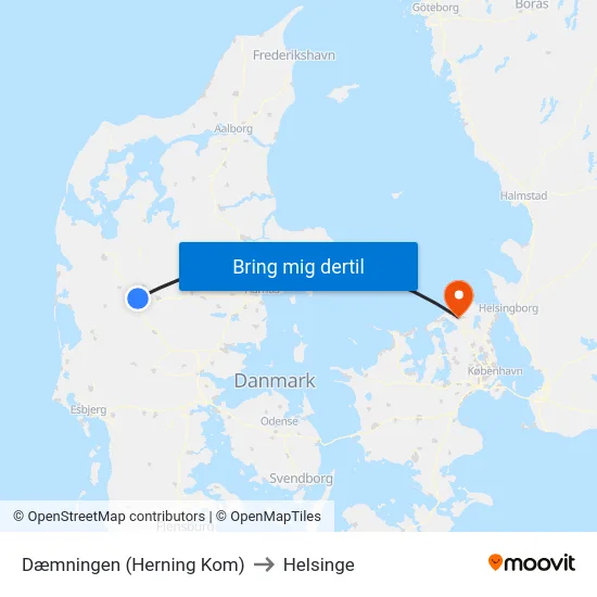 Dæmningen (Herning Kom) to Helsinge map