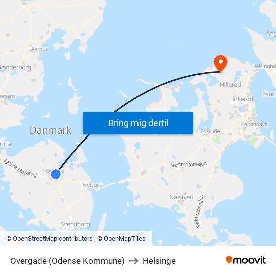 Overgade (Odense Kommune) to Helsinge map