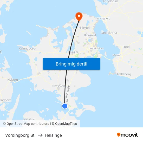 Vordingborg St. to Helsinge map