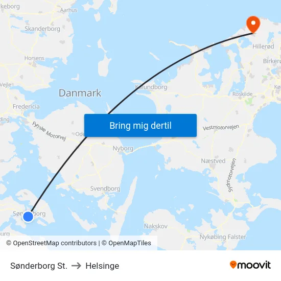 Sønderborg St. to Helsinge map