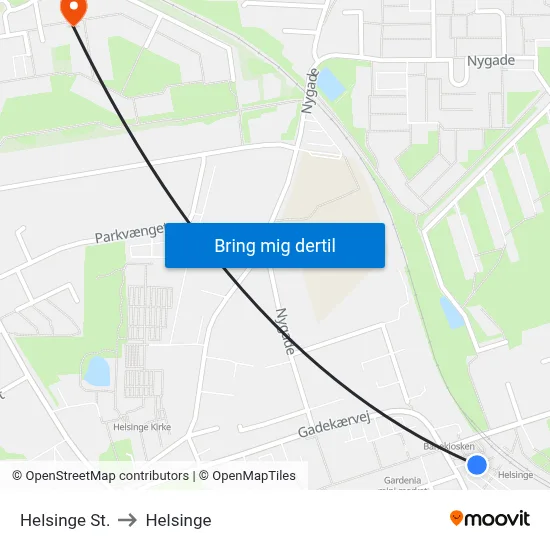 Helsinge St. to Helsinge map