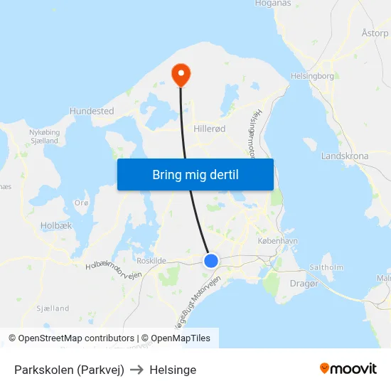 Parkskolen (Parkvej) to Helsinge map