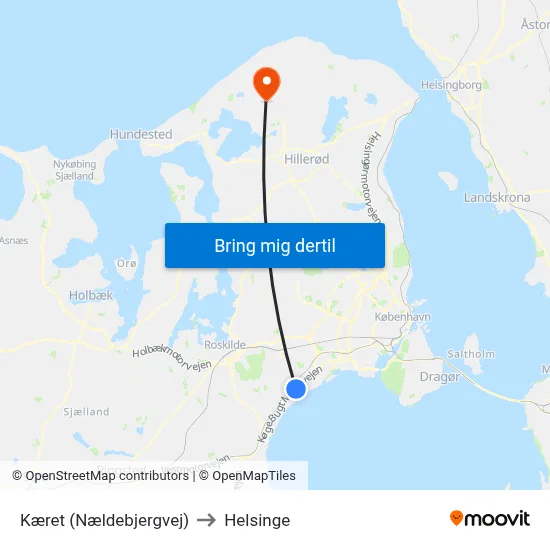 Kæret (Nældebjergvej) to Helsinge map