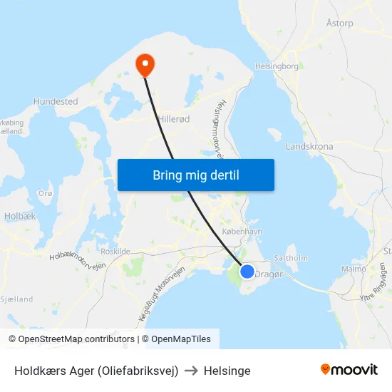 Holdkærs Ager (Oliefabriksvej) to Helsinge map
