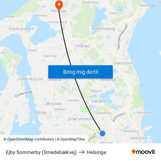 Ejby Sommerby (Smedebækvej) to Helsinge map