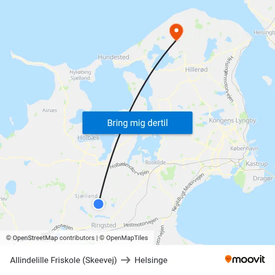 Allindelille Friskole (Skeevej) to Helsinge map