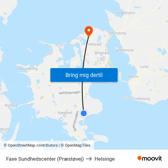 Faxe Sundhedscenter (Præstøvej) to Helsinge map