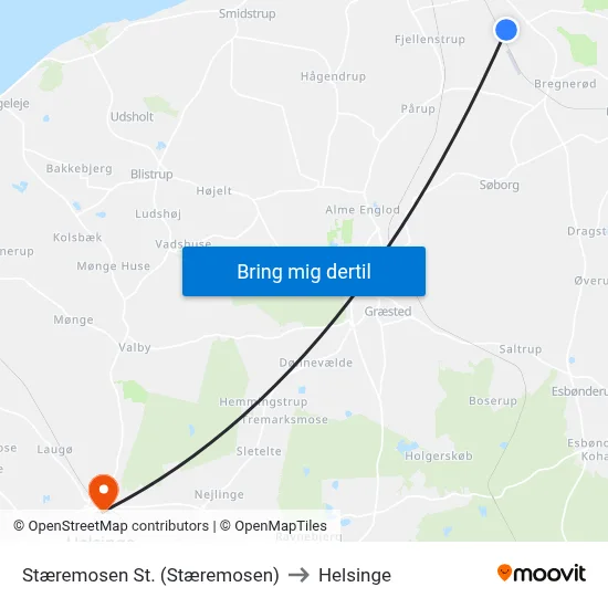 Stæremosen St. (Stæremosen) to Helsinge map