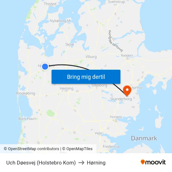 Uch Døesvej (Holstebro Kom) to Hørning map