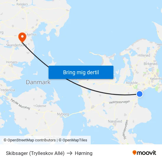 Skibsager (Trylleskov Allé) to Hørning map