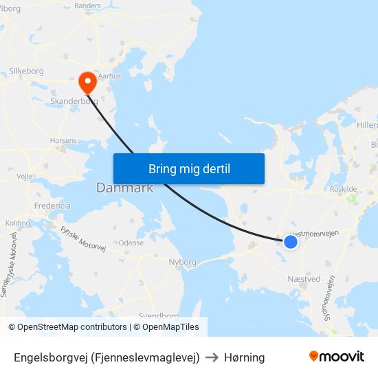 Engelsborgvej (Fjenneslevmaglevej) to Hørning map