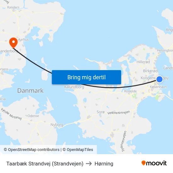 Taarbæk Strandvej (Strandvejen) to Hørning map