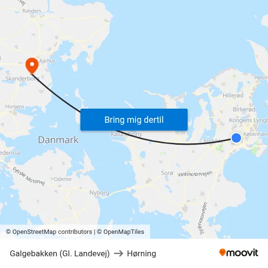 Galgebakken (Gl. Landevej) to Hørning map