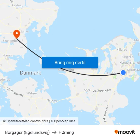 Borgager (Egelundsvej) to Hørning map