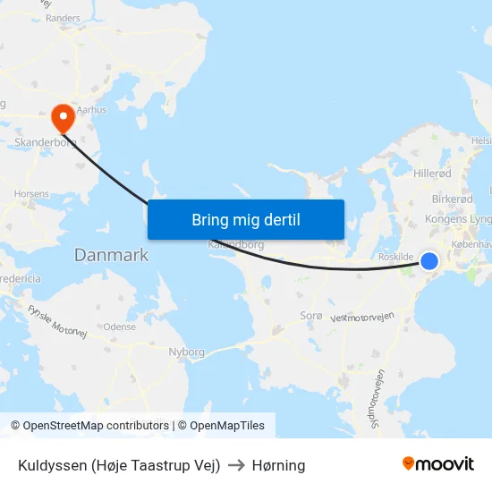 Kuldyssen (Høje Taastrup Vej) to Hørning map