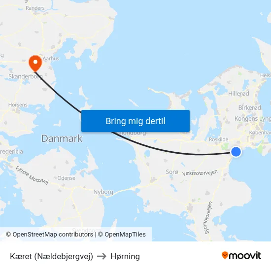 Kæret (Nældebjergvej) to Hørning map