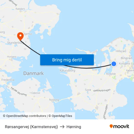 Rørsangervej (Karmstensvej) to Hørning map