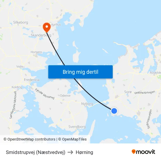Smidstrupvej (Næstvedvej) to Hørning map