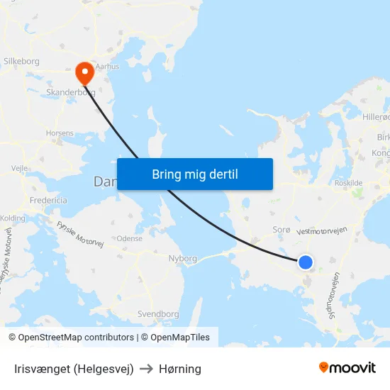 Irisvænget (Helgesvej) to Hørning map