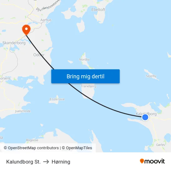 Kalundborg St. to Hørning map