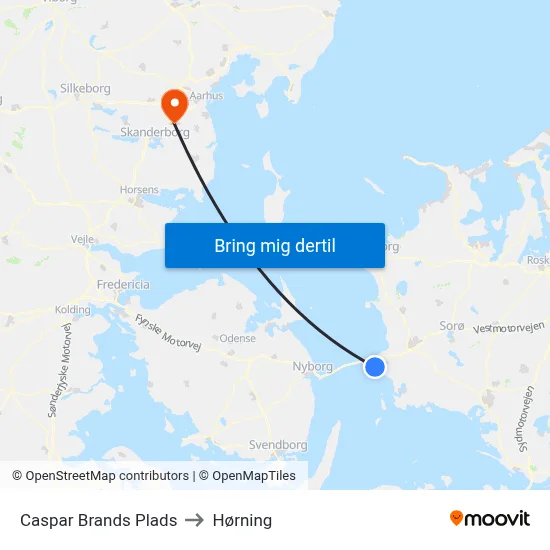 Caspar Brands Plads to Hørning map