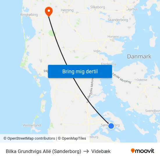 Bilka Grundtvigs Allé (Sønderborg) to Videbæk map