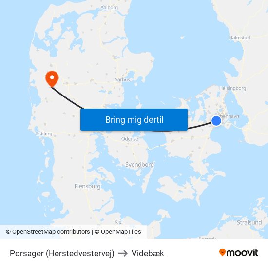 Porsager (Herstedvestervej) to Videbæk map