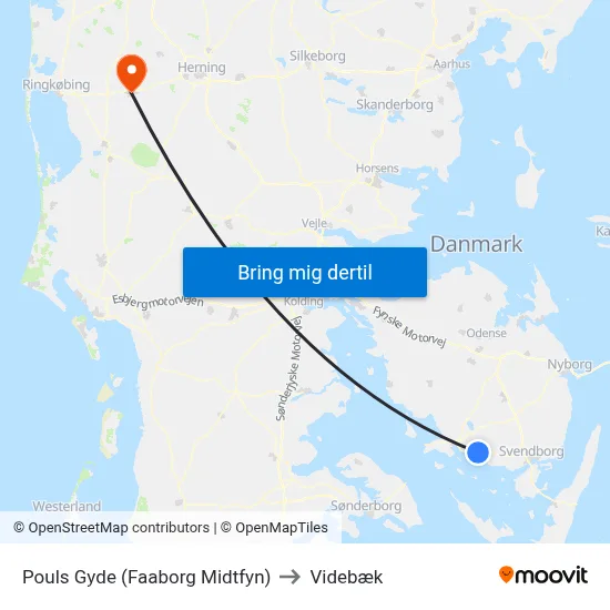 Pouls Gyde (Faaborg Midtfyn) to Videbæk map